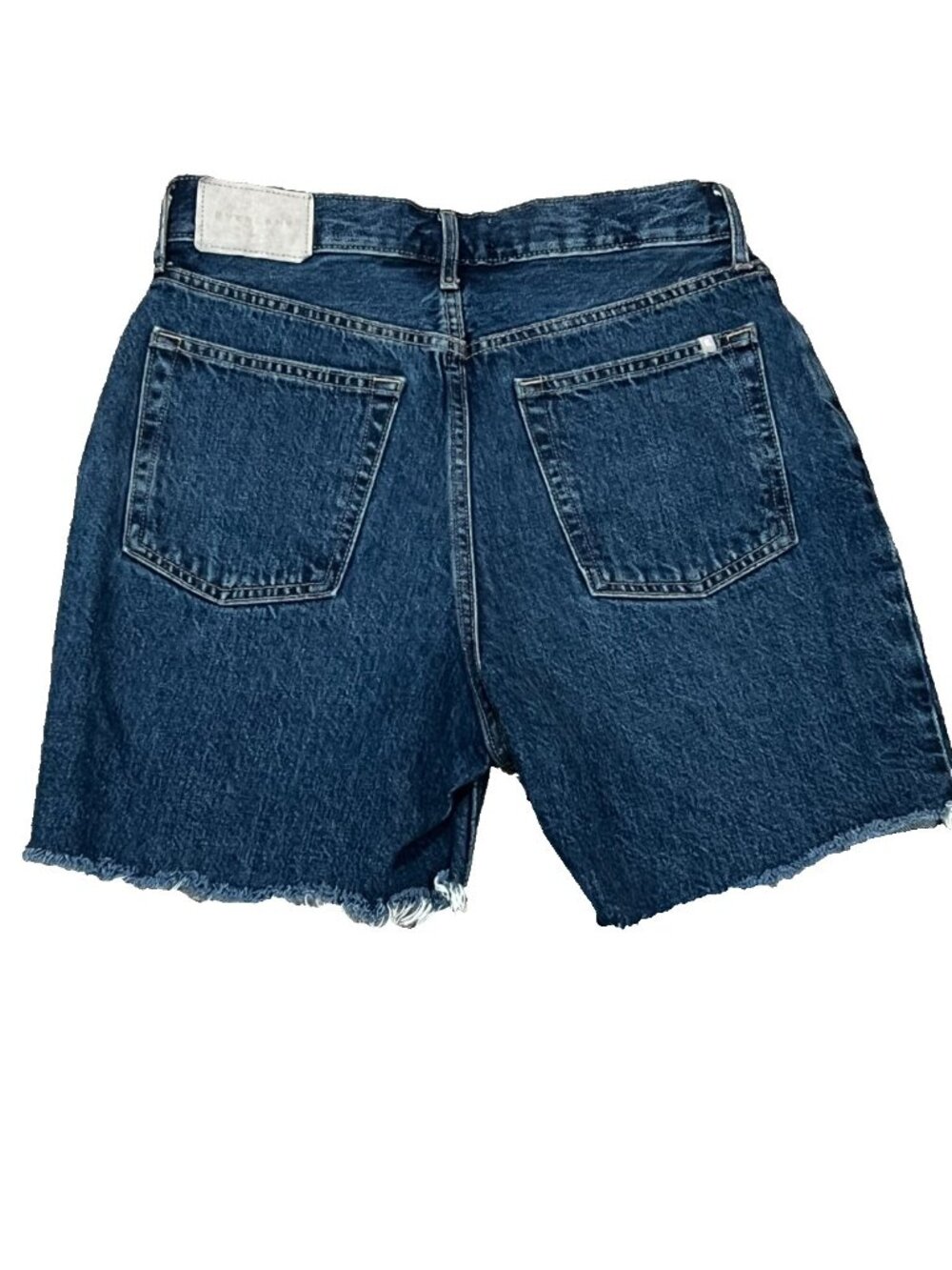 Everlane Rigid Way-High Short Organic Cotton Denim Blue Raw Hem Womens 26 - Picture 4 of 4